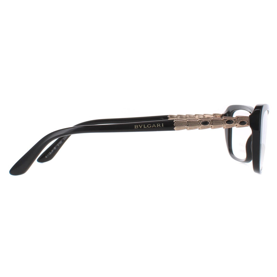 Bvlgari Glasses Frames 4112KB 5195 Black and Gold Plated 53mm Womens