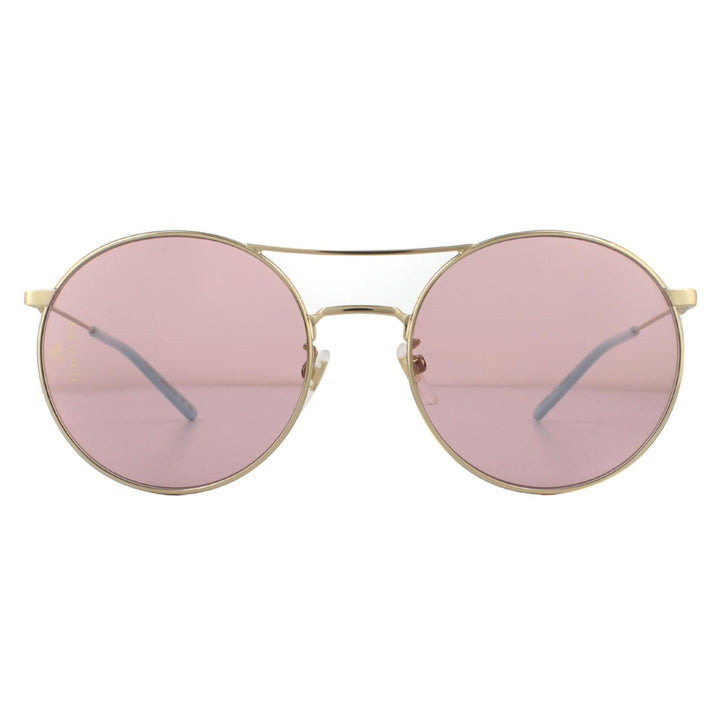 Gucci Sunglasses GG0680S 004 Gold and Blue Pink