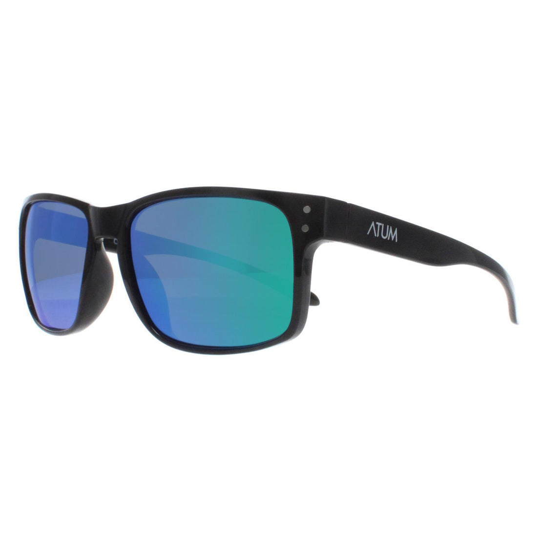 Atum Sunglasses Waterhouse C3 Shiny Black Green Mirror