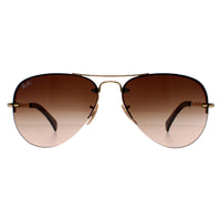 Ray-Ban RB3449 Sunglasses Gold Brown Gradient