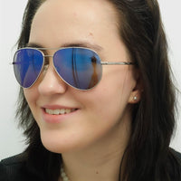 Serengeti Sunglasses Carrara 8547 Shiny Silver Mineral Polarized 555nm Blue