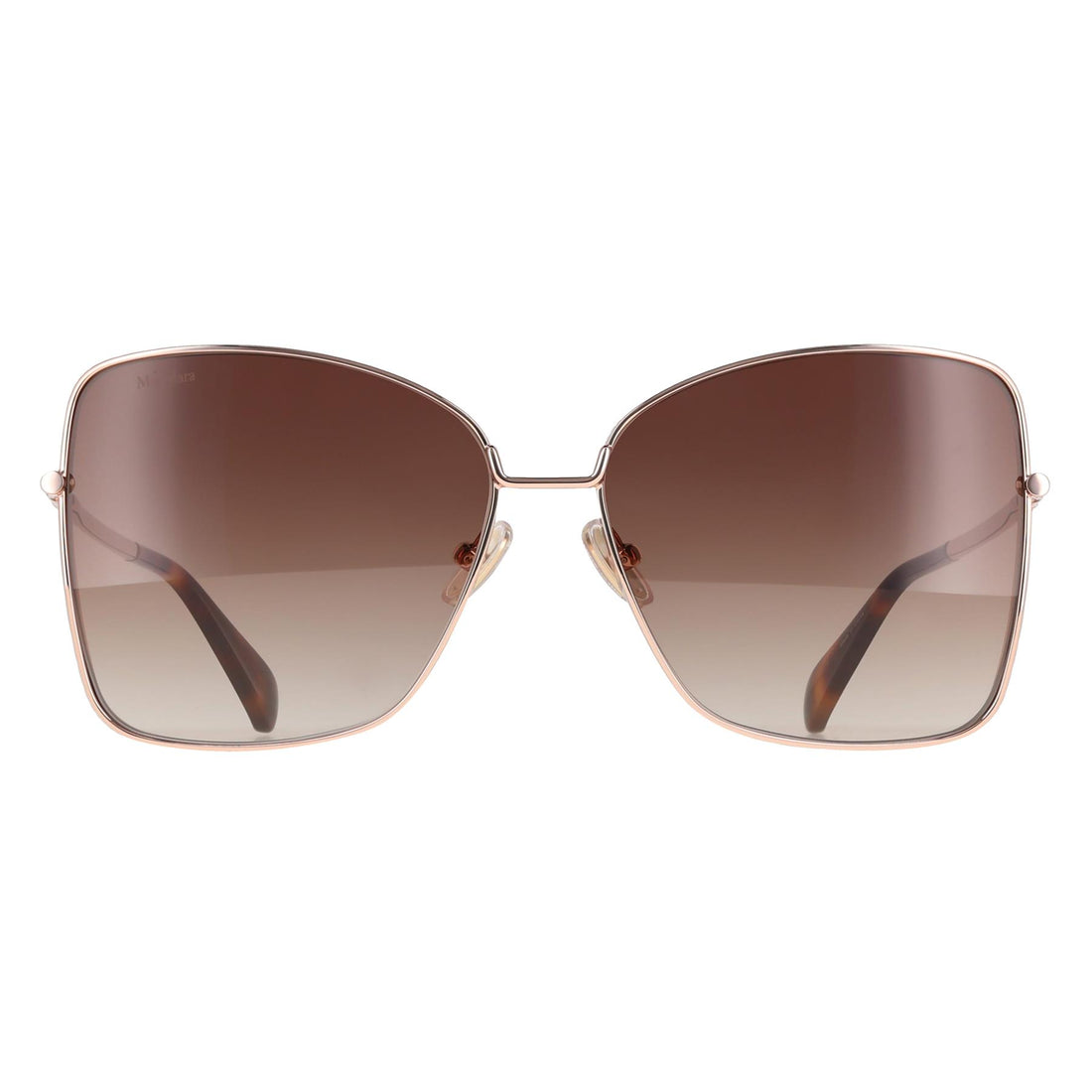 Max Mara Sunglasses MM0097 Menton 1 28F Shiny Rose Gold Brown Gradient