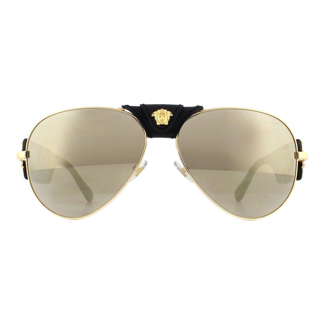 Versace VE2150Q Sunglasses Gold / Light Brown Mirror Dark Gold