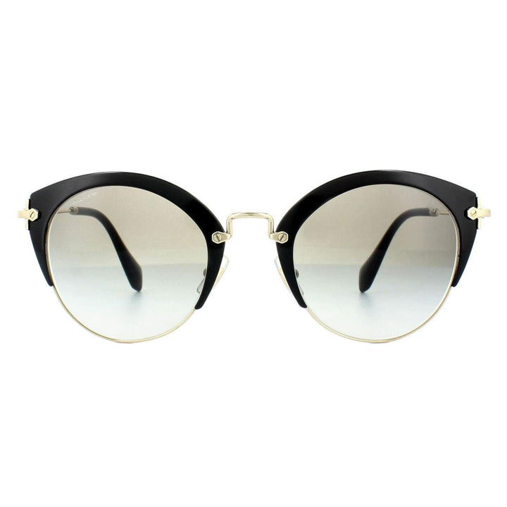 Miu Miu Sunglasses 53RS 1AB0A7 Black Pale Gold Grey Gradient