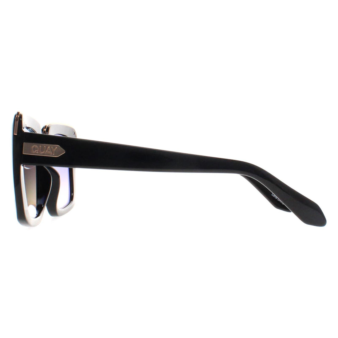 Quay Sunglasses Total Vibe Remixed BLK Black Grey Brown Gradient