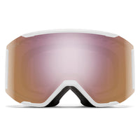 Smith Ski Goggles Squad Mag 0OZ M5 White Vapor ChromaPop Everyday Rose Gold Mirror & CP Storm Rose Flash