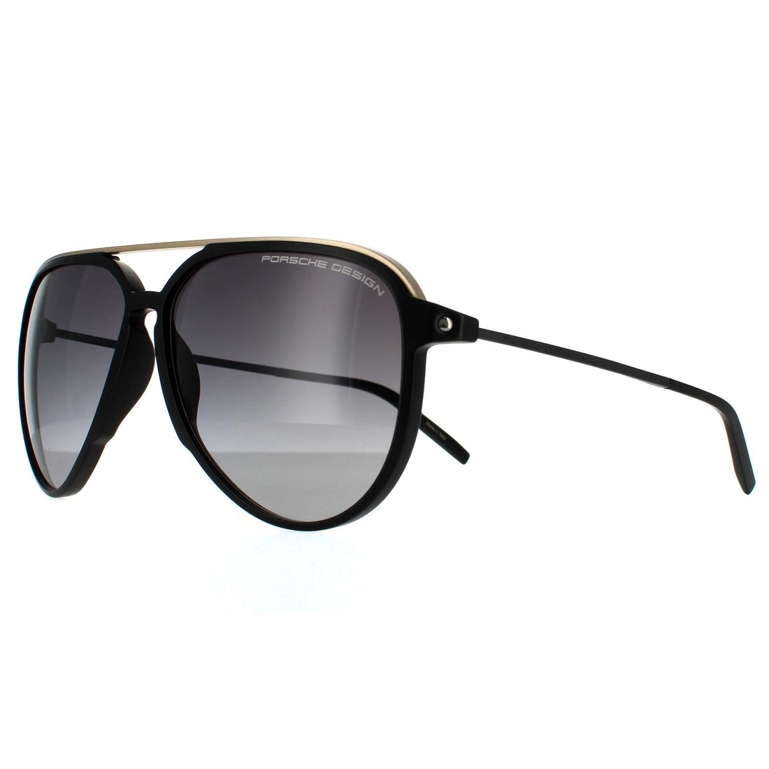 Porsche Design Sunglasses P8912 A Black Grey Gradient AR Blue