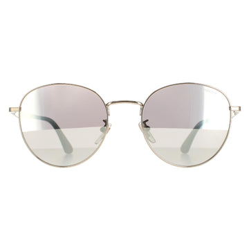 Police Sunglasses SPLE07 Origins Nineties 1 8FFX Shiny Grey Gold Smoke Silver Mirror