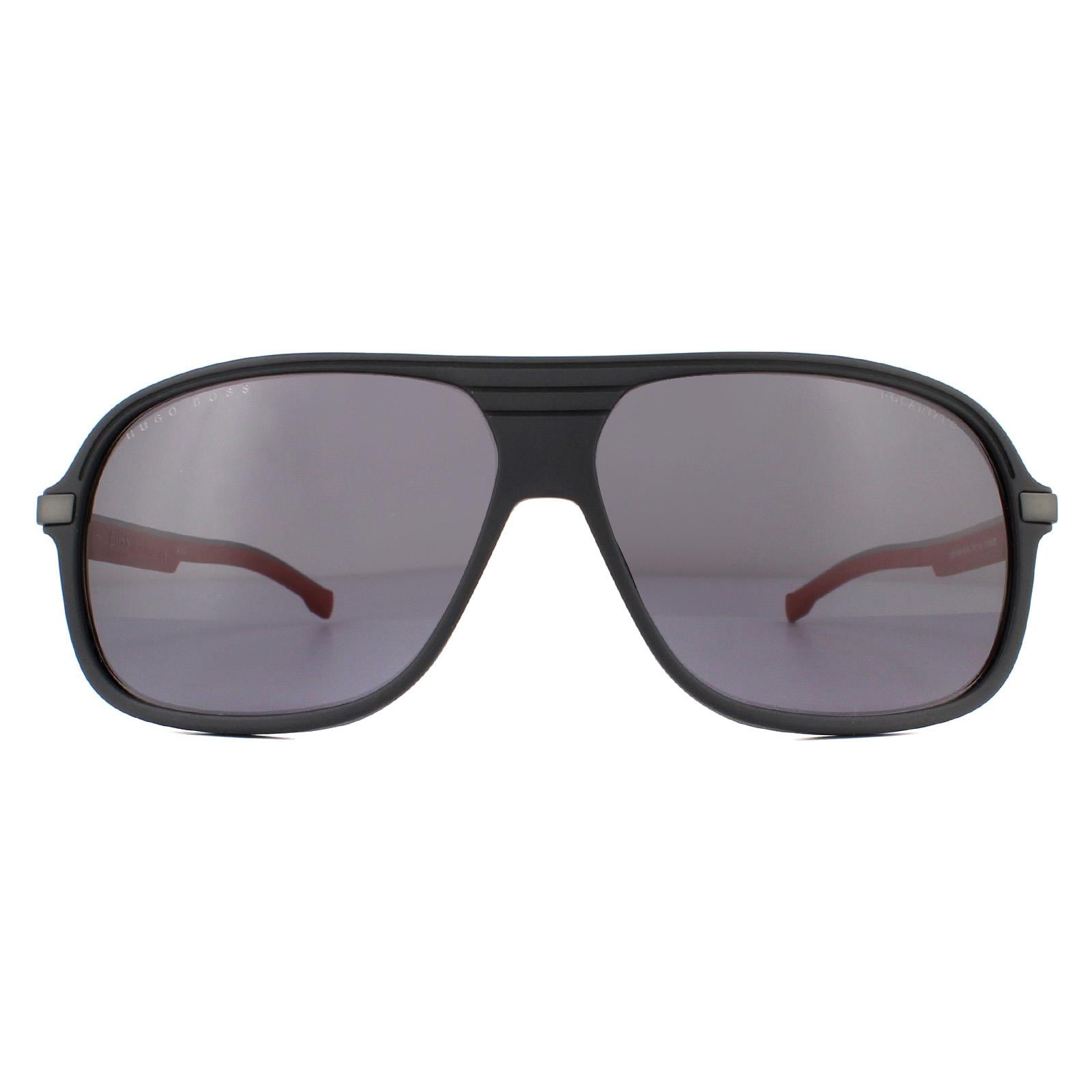 Sunglasses 1200 S BLX M9 Matte Black Red Grey Polarized