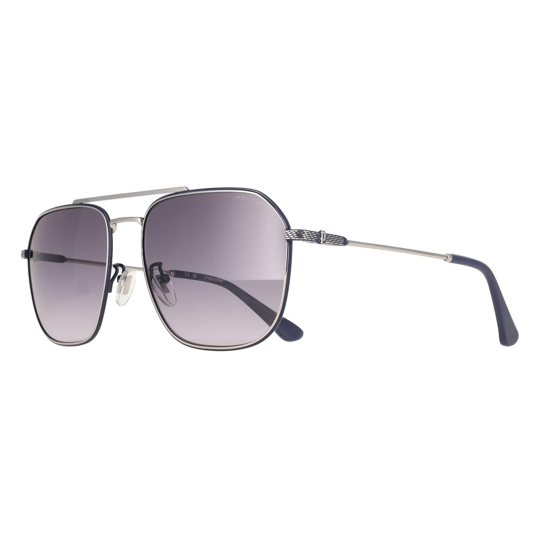 Police Sunglasses SPLF64 Octane 1 0579 Shiny Palladium Smoke Gradient