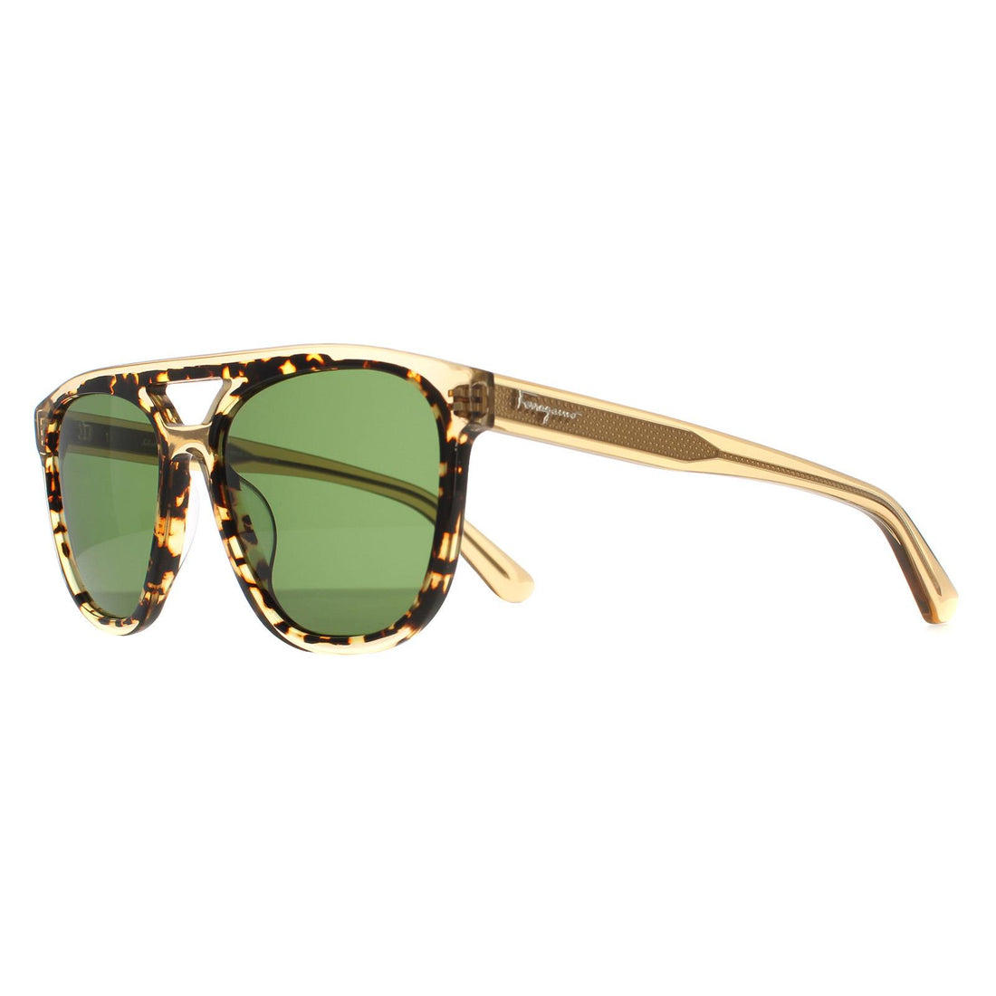 Salvatore Ferragamo Sunglasses SF944S 245 Tortoise and Honey Crystal Green