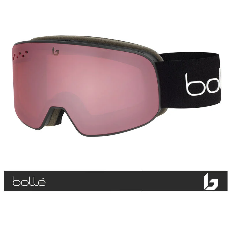 Bolle Ski Goggles Nevada Small 22040 Matte Black Corp Vermillon Gun