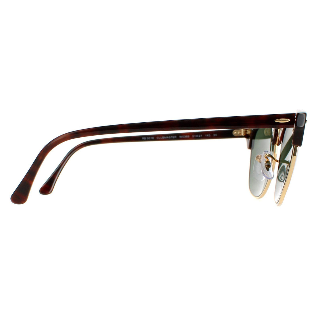 Ray-Ban Sunglasses Clubmaster 3016 W0366 Havana Green G-15 Large 51mm
