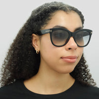 Tom Ford Sunglasses Wallace FT0870 01B Shiny Black Smoke Gradient