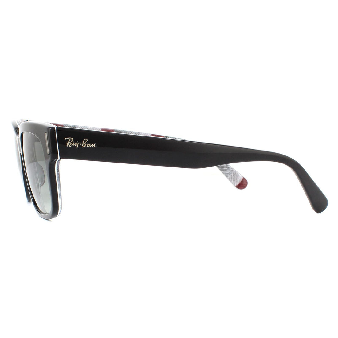 Ray-Ban Sunglasses Jeffrey RB2190 13183A Black On Chevron Grey Burgundy Light Grey Blue Gradient