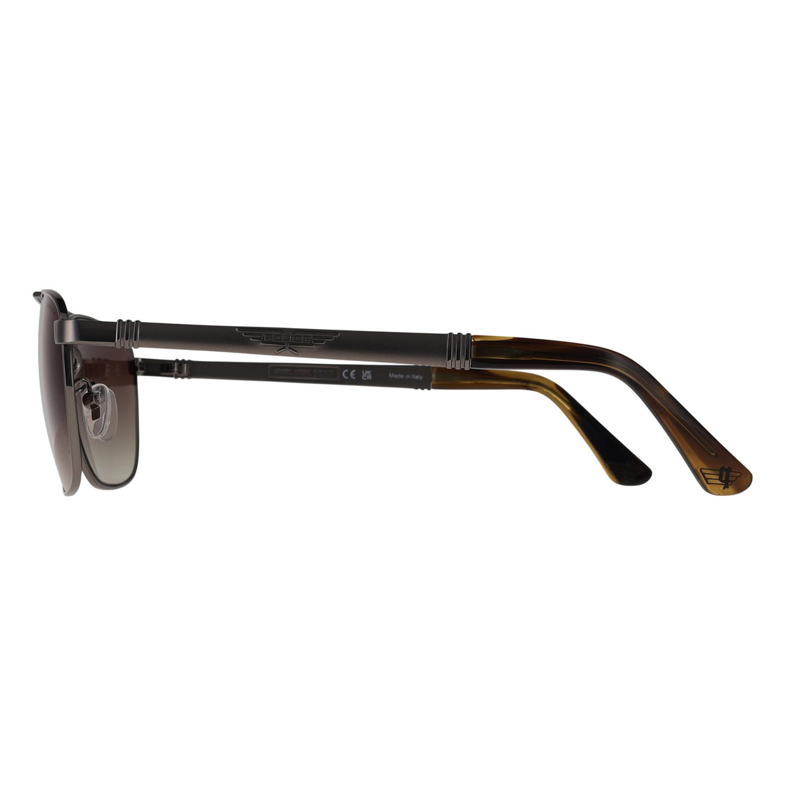 Police Sunglasses SPL890M Origins 3 0509 Shiny Gunmetal Green Gradient