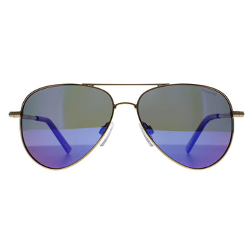 Polaroid Kids Sunglasses PLD 8015/N HZJ MF Gold Lilac Violet Mirror Polarized