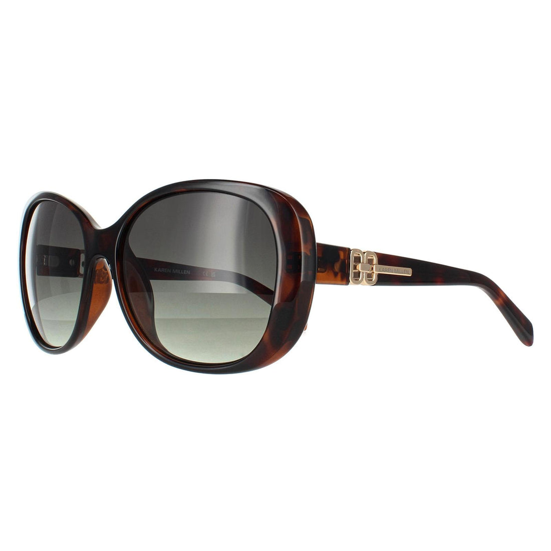 Karen Millen Sunglasses KM5054 100 Dark Havana Grey
