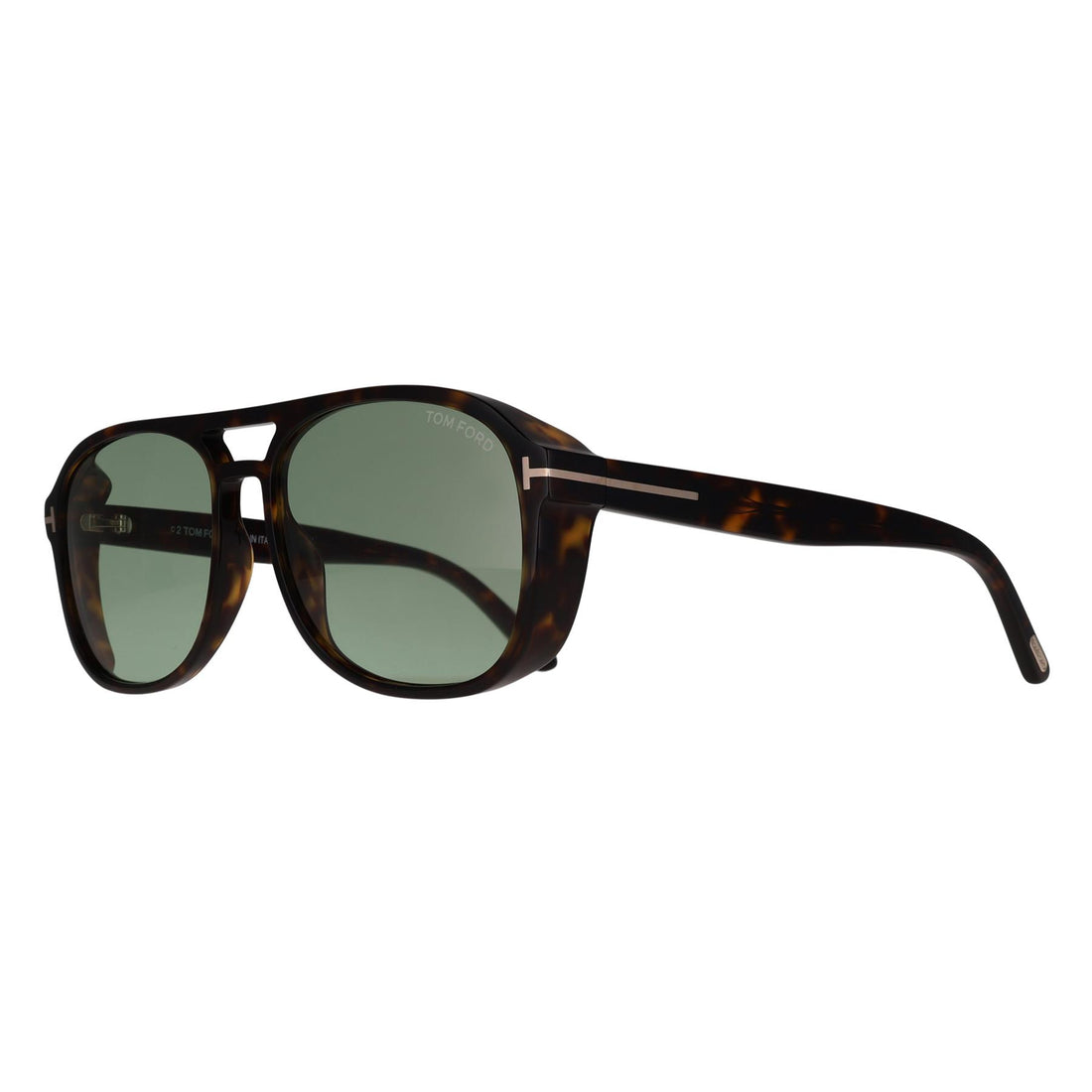 Tom Ford Sunglasses Rosco FT1022 52N Shiny Dark Havana Light Green
