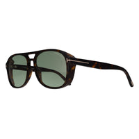 Tom Ford Sunglasses Rosco FT1022 52N Shiny Dark Havana Light Green