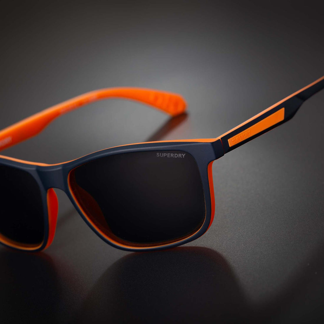 Superdry Sunglasses SDS-5014 106P Matte Navy Orange Grey Polarized