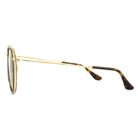 Ray-Ban Sunglasses Round Double Bridge 3647N 001 Gold Green