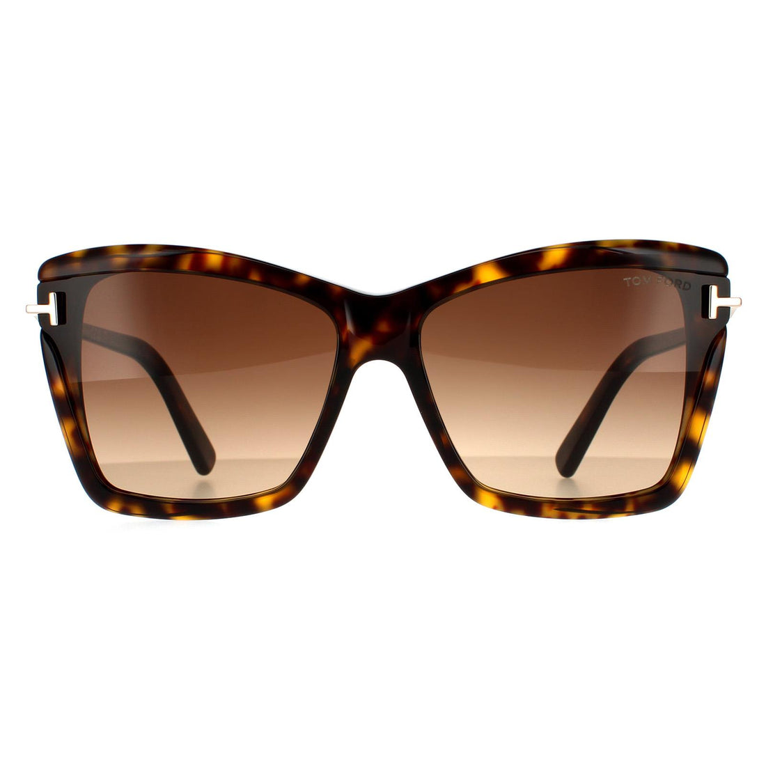 Tom Ford Sunglasses Leah FT0849 52F Dark Havana Brown Gradient
