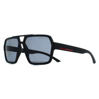 Prada Sport Sunglasses PSA06S DG002G Black Rubber Dark Grey Polarized