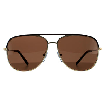 Bvlgari Sunglasses BV5047Q 202273 Brown and Matte Pale Gold Brown