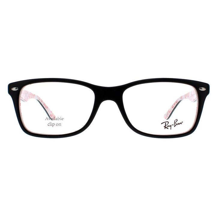 Ray-Ban Glasses Frames 5228 5014 Top Black On Texture White 53mm