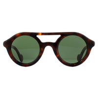 Moncler ML0014 Sunglasses Dark Havana / Green