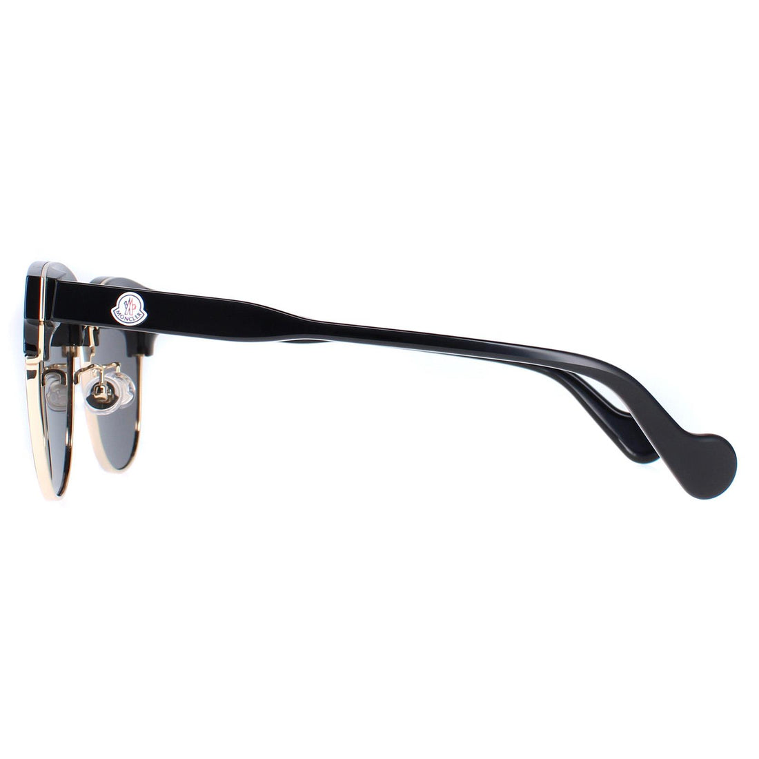Moncler Sunglasses ML0112-K 01A Shiny Black Gold Dark Grey