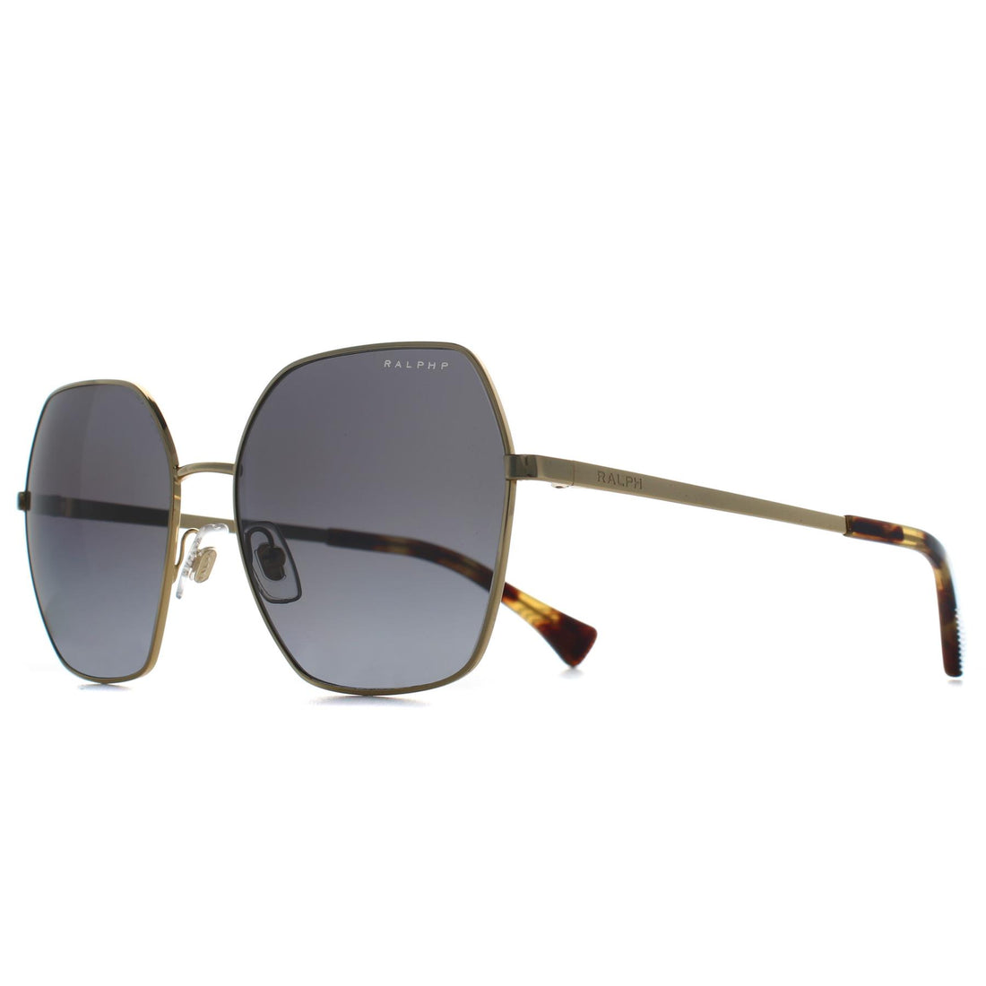 Ralph by Ralph Lauren Sunglasses RA4138 9004T3 Shiny Gold Polarized Gradient Grey