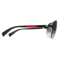 Prada Sport Sunglasses PS56MS DG05W1 Black Rubber Grey Gradient Polarized