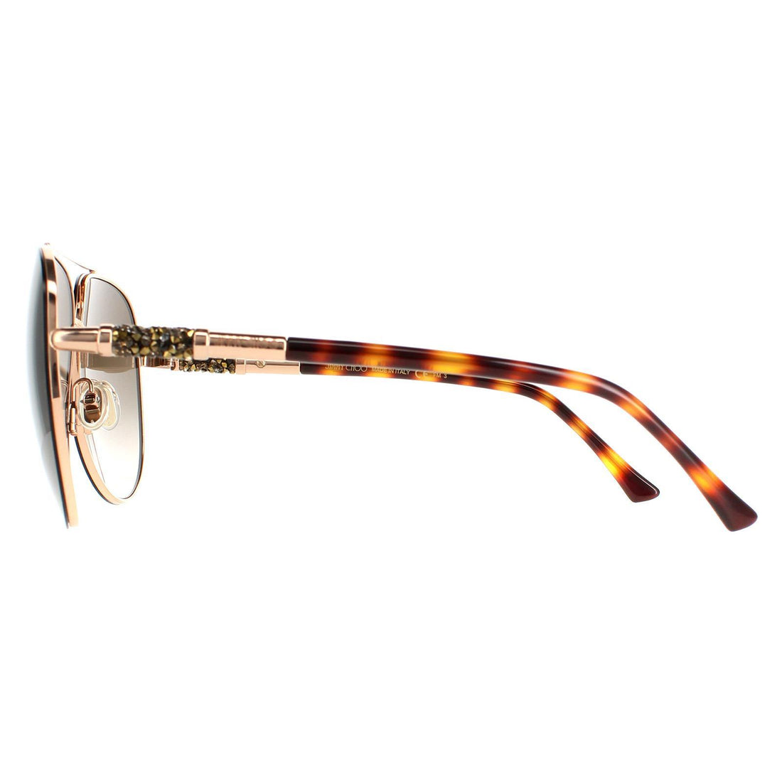 Jimmy Choo Sunglasses Gray/S 06J HA Gold Havana Brown Gradient