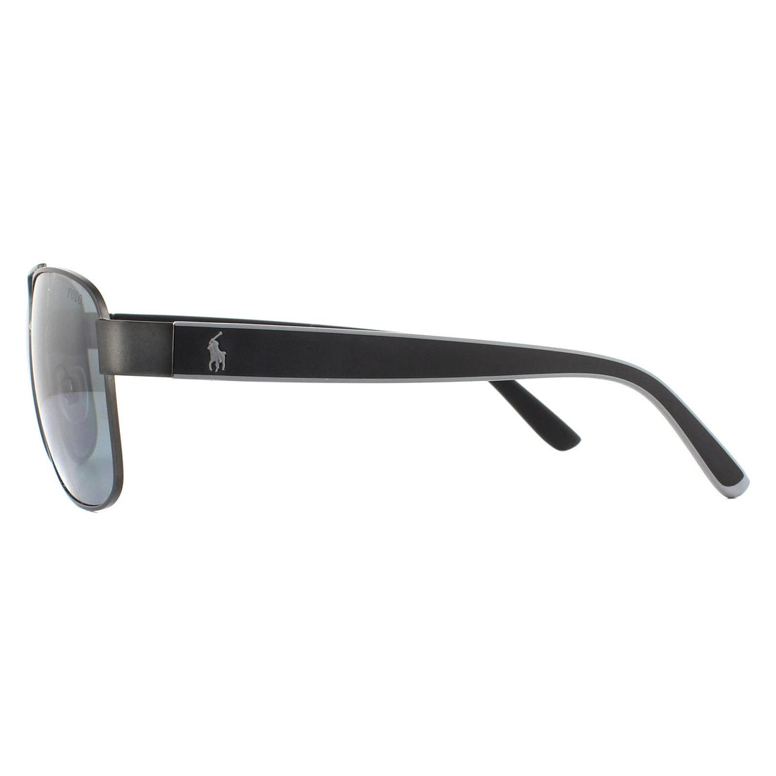 Polo Ralph Lauren Sunglasses PH3122 91576G Matte Dark Gunmetal Light Grey Mirror