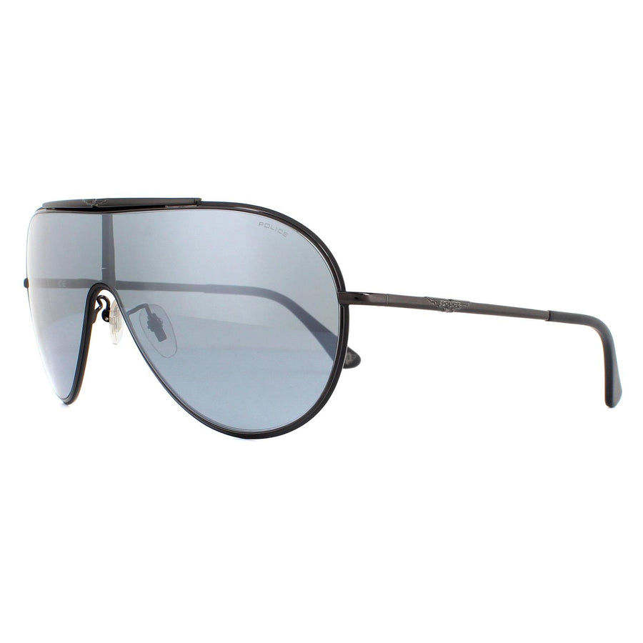 Police Sunglasses Origins 10 SPL964 F39X Ruthenium Smoke Mirror Silver