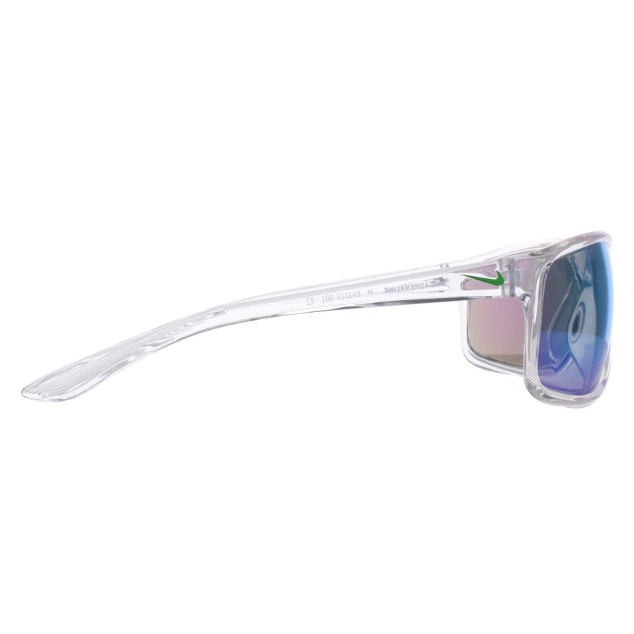 NWT Nike ADRENALINE Clear/Grey/Green Shield 66mm Sunglasses NEW NIKE ADRENALINE Clear Grey MAX Optics Green Mirror Lens  main image 3