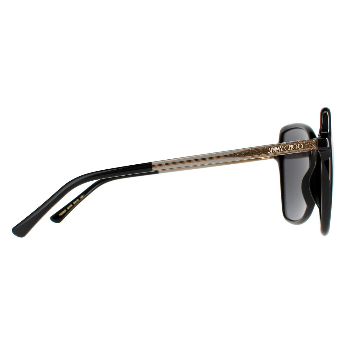Jimmy Choo Sunglasses FEDE/S 807 IR Black Grey Blue