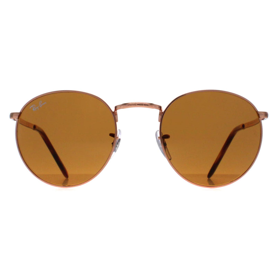 Ray-Ban RB3637 New Round Sunglasses Rose Gold Brown 53