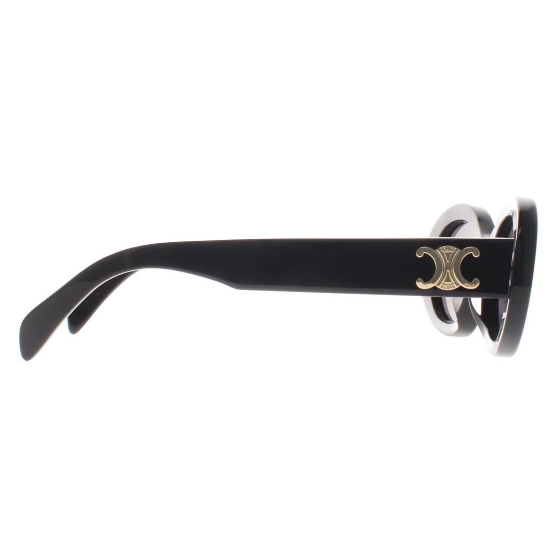 Celine Sunglasses Triomphe CL40194U 01A Shiny Black Smoke Grey