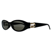 Gucci Sunglasses GG1660S 001 Shiny Black Gold Grey