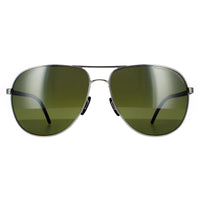Porsche Design P8651 Sunglasses Palladium / Green Polarized