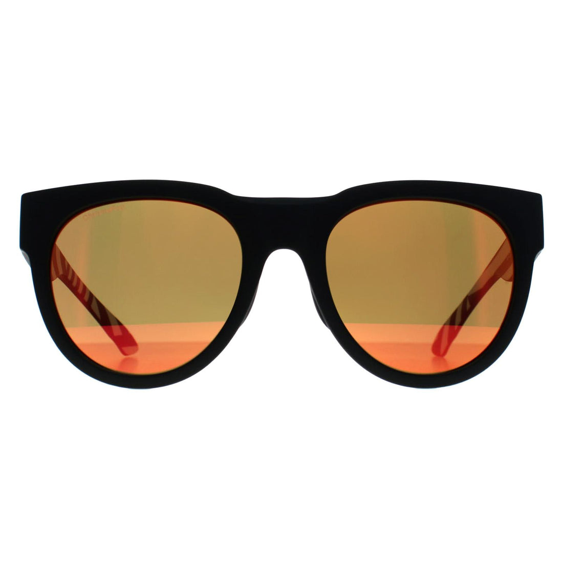 Smith Sunglasses Crusader S37 X6 Black White Pattern Chromapop Sun Red Mirror