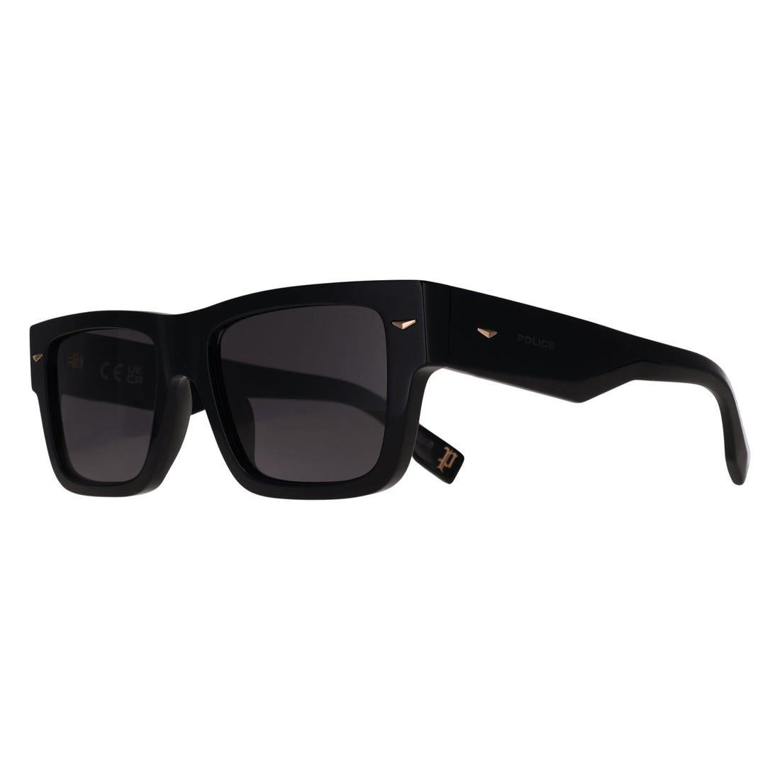 Police Sunglasses SPLQ87 0700 Shiny Black Smoke