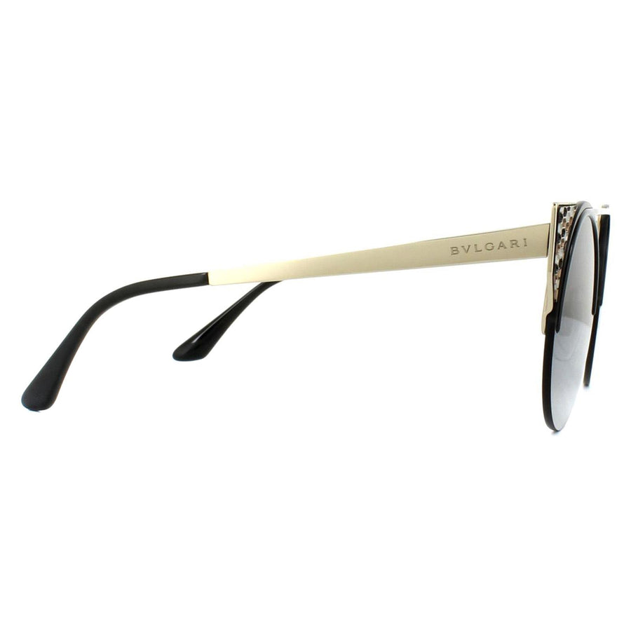 Bvlgari Sunglasses BV6088 2018/8G Black Pale Gold Grey Gradient