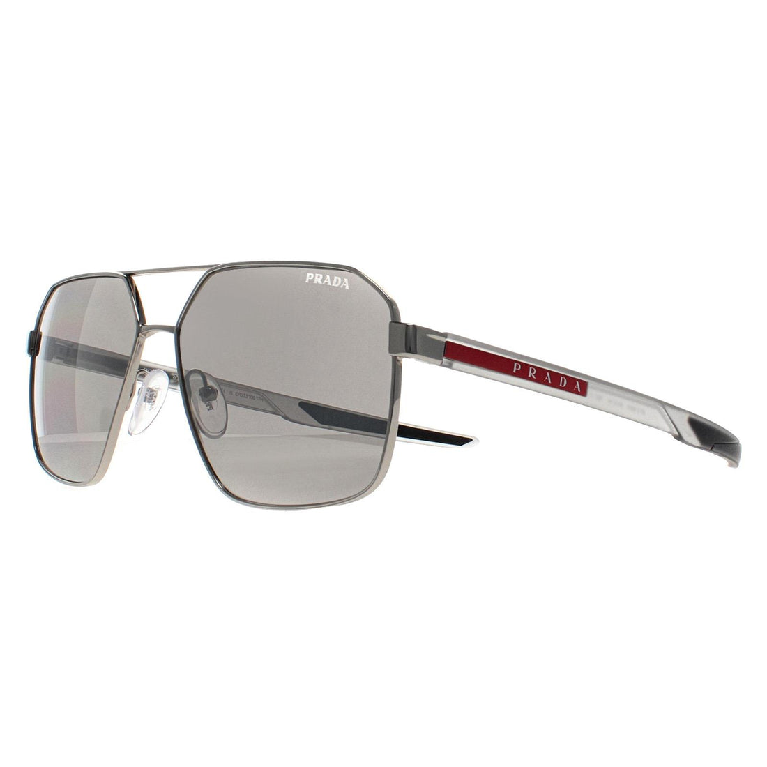 sport sonnenbrille silber Prada Sport Sonnenbrille PS55WS 1BC07F Silber Hellgrau Silber Spiegel – Reduzierte Sonnenbrillen