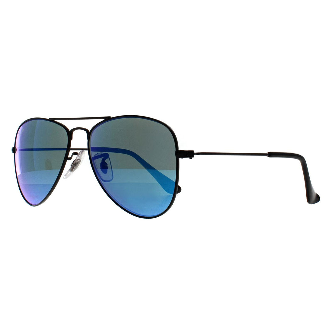 Ray-Ban Junior Sunglasses 9506 201/55 Black Blue Flash Mirror