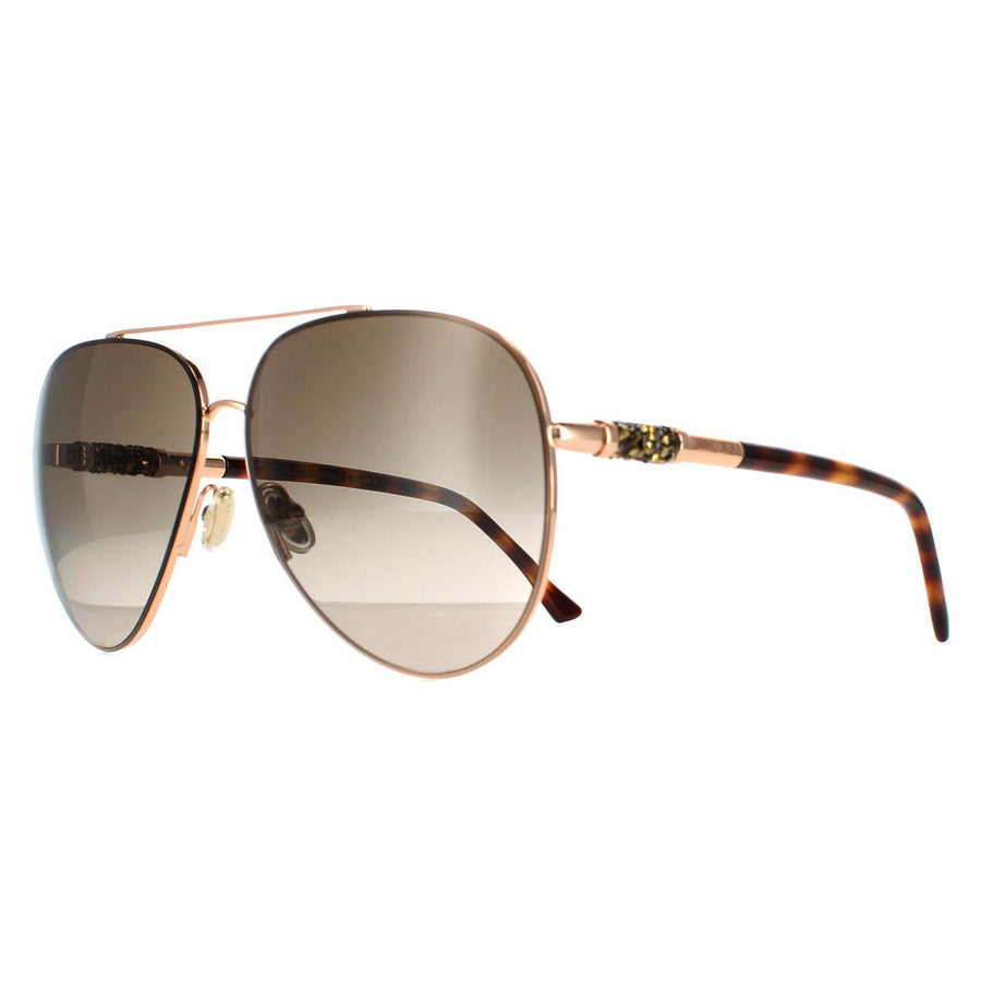 Jimmy Choo Sunglasses Gray/S 06J HA Gold Havana Brown Gradient