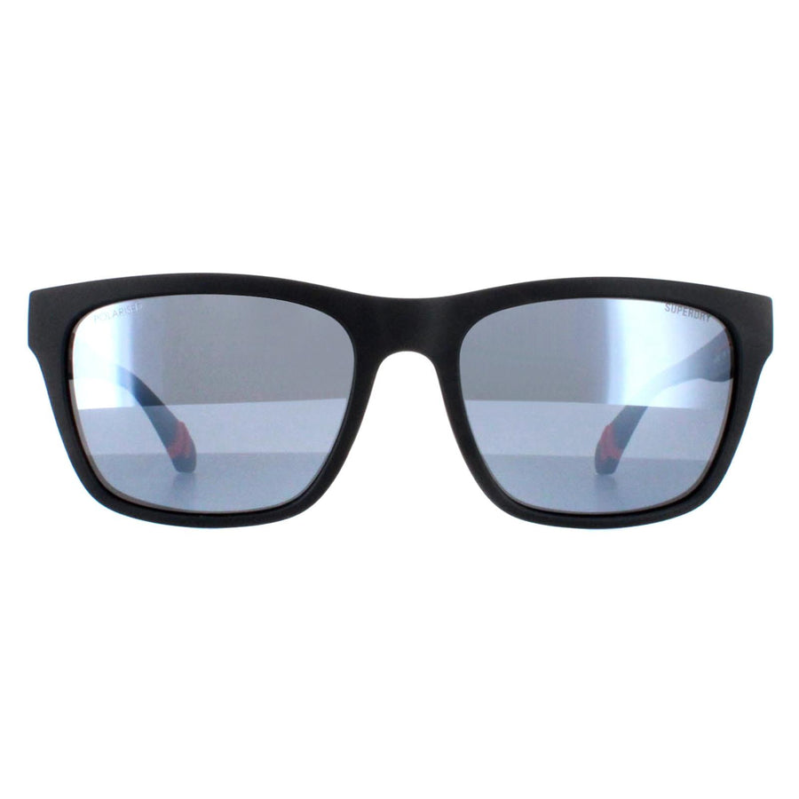 Superdry 5009 Sunglasses Black Silver Mirror Polarized